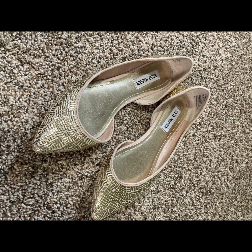Gold Sequin flats